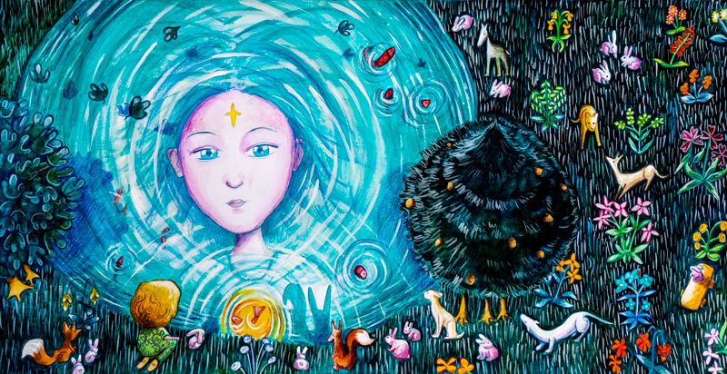La-vue–Conte l’enfant et la licorne
